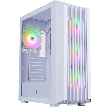 Комп'ютерний корпус 1stPlayer H6-WH-4F7-W ARGB Білий