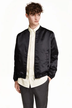 Бомбер H&M HM0004 L Черный