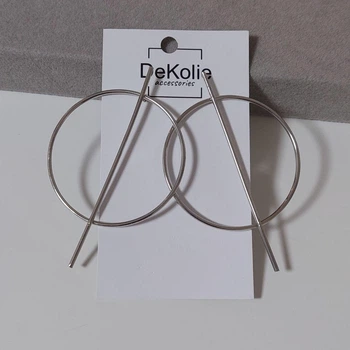 Сережки масивні круглі BS014 DeKolie срібний