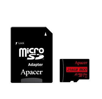 Карта памяти microSDXC (UHS-1) Apacer 256Gb class 10 V10 A1 R100MB/s (adapter SD)