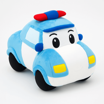 Мягкая игрушка подушка Робокар Поли Poli Машинка синяя 29×20 см — герой мультфильма, арт. 00663-51