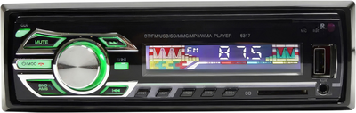 Автомагнітола UFT 6317 1DIN Bluetooth MP3 USB SD AUX FM з пультом та RGB підсвіткою (UFT6317RGB)