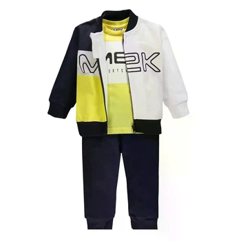 Спортивный костюм тройка для мальчика Mek 211MDEP003-286 синий с желтым 110