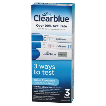 Цифровий тест на вагітність швидкий і точний Clearblue 3 способи тестування, 3 тести в упаковці