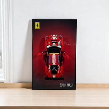 Арт Тримач Рамка 80x50 см. на Стіну для Фірмового Конструктора Technic Ferrari 488 GTE AF Corse №51 (42125) Ферарі - Type-C