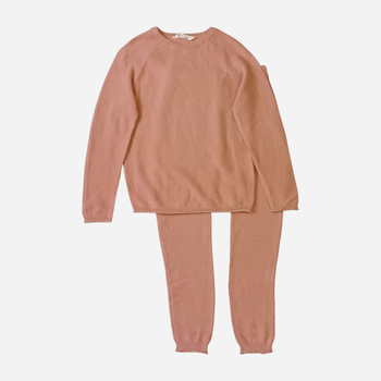 Детский теплый комплект (свитер + штаны) для девочки H&M 8405791kwer 122-128 см Пудровый (PS2030000355853)