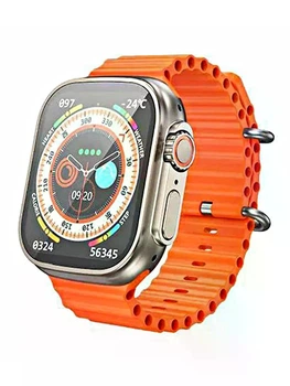 Смарт Часы GT9 ultra 49 мм Smart watch orange 8 серия с беспроводной зарядкой и функцией звонка оранжевый
