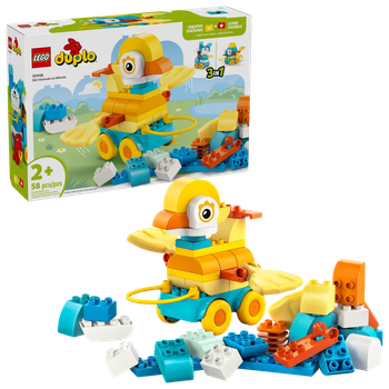Zestaw klocków LEGO Duplo Zwierzątka na kółkach 3w1 58 elementów (10448)