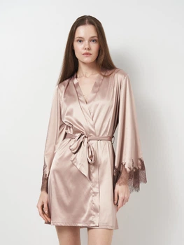 Халат жіночий Effetto Satin Elegance S03406 L Рожевий (2000985257121)