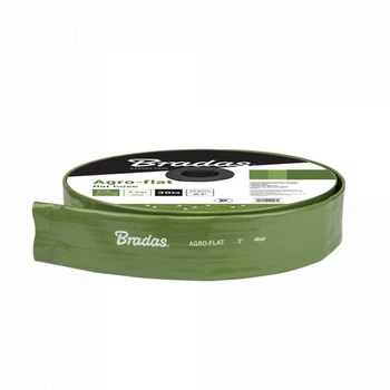 Шланг плаский, AGRO-FLAT PVC W.P.6/B.P.12 Bar, 4", 100м, зелений, WAF6B400100
