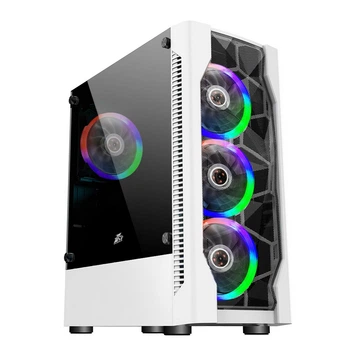 Корпус 1stPlayer D4-WH-4F1-W White без БП