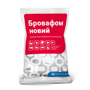 Бровафом новый БРОВАФАРМА порошок 100 г комплексный водорастворимый антибиотик широкого спектра действия