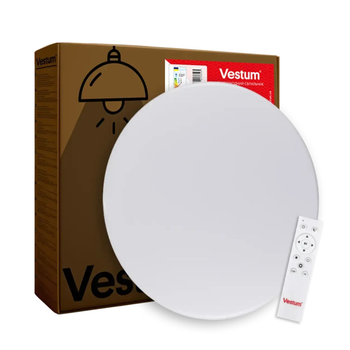 Стельовий LED світильник 72W з пультом Vestum з розсіювачем зоряне небо 3000К-6500К білий IP40 SIMPLE
