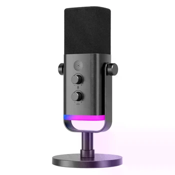 Микрофон для стриминга и подкастов Fifine AmpliGame AM8 Black (USB / XLR)