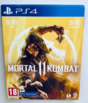 Mortal Kombat 11 + картонный футляр, русские субтитры - диск для PlayStation 4, Б/У