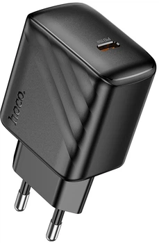 Сетевое зарядное устройство Hoco CS24A Puerto single-port PD25W charger EU Black (6942007639750)
