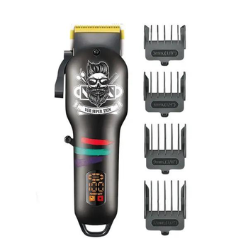 Машинка для стрижки аккумуляторная V-699W профессиональная с LED-дисплеем, Черный