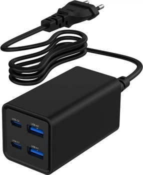 Ładowarka sieciowa Gembird 65W (TA-UC-2A2C-PD65-01-BK)