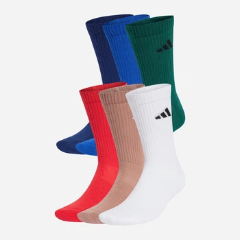Набор мужских носков высоких хлопковых Adidas Cushioned Crew Socks 6P JP1717 46-48 6 пар Разноцветный (4067901905953)