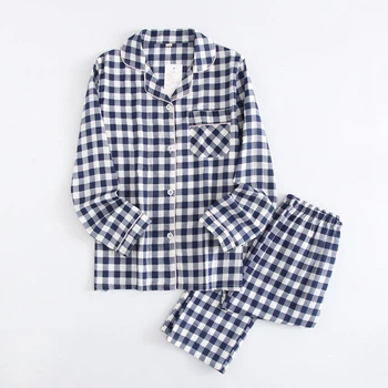 Піжама дитяча в клітинку Fashion Kids Синій 150см 11756