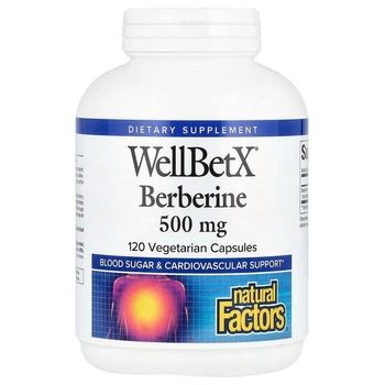 Берберин Natural Factors WellBetX Berberine 500 mg 120 vcaps (1086-2023-10-3833)