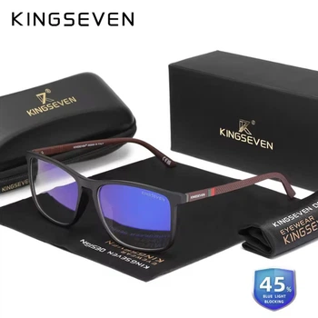 Окуляри комп'ютерні Blue Blocker 45% для чоловіків і жінок KINGSEVEN 7365 Matte Black F4