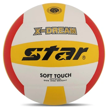 Мяч волейбольный №5 Star X-Dream 4025-34 размер №5 для игры в зале (Indoor) White-Yellow-Red