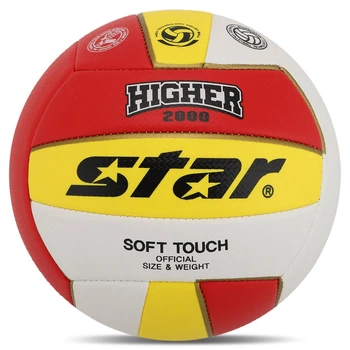 Мяч волейбольный №5 Star Higher VB805 размер №5 для для зала и улицы (Indoor/Outdoor) White-Yellow-Red