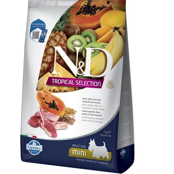 Фармина сухой корм для собак N&D TROPICAL SELECTION LAMB ADULT MINI с ягненком и тропическими фруктами, 5 кг