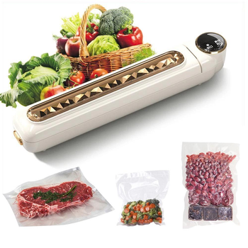 Вакуумный упаковщик Vacuum Sealer LK-61 Белый вакууматор для еды, мяса, овощей и фруктов. Сухие и влажные продукты