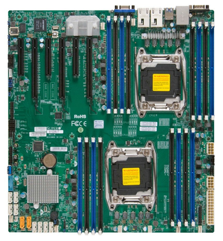 Материнська плата Supermicro X10DRi (2xSocket 2011, Intel C612, 3xPCI-E 3.0 x16, E-ATX) (Supermicro MBD-X10DRI-O:5), Б/в