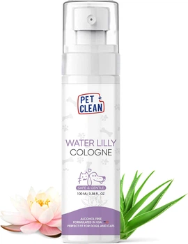 Парфюмированный спрей Pet Clean PET COLOGNE WATERLILLY после груминга для освежения шерсти животных между купаниями с легким ароматом цветка лотоса 100 мл (8939117886820)