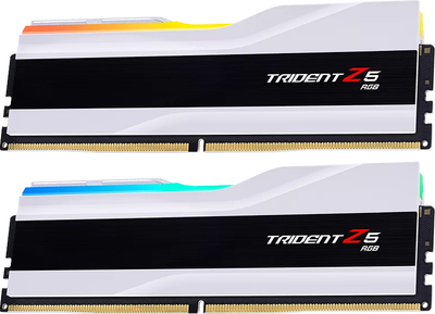 Pamięć RAM G.Skill DDR5-6400 32768MB PC5-51200 (Kit of 2x16384MB) Trident Z5 RGB White (F5-6400J3239G16GX2-TZ5RW)