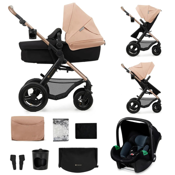 Универсальная коляска 3 в 1 Kinderkraft Moov 2 Air Sand Beige, 5902533925773