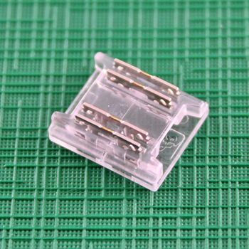 Конектор прозорий безтіньовий 4 контакта для різнокольорової COB RGB LED стрічки шириною 10 мм Led-Stil - 1шт, T-4p-10mm