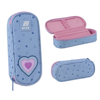 Пенал шкільний Kite Lovely 22x8.5x4.5 см Блакитний (K25-599-11)