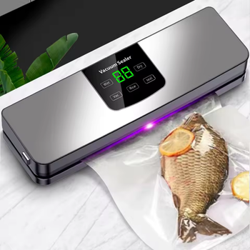 Вакууматор, вакуумный упаковщик для продуктов, LED-дисплей, сухой/влажный режим, стерилизация