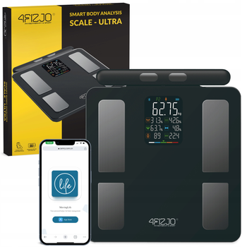 Весы напольные аналитические 4FIZJO Ultra до 180 кг Black (P-5905973404068)