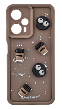 Чехол Shock Case 3D Print для Poco F5 бампер силиконовый с рисунком coffee