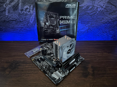 Игровой комплект: материнская плата B450 + AMD Ryzen 5 5600+ 16GB DDR4
