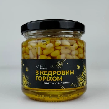 Премиум десерт Мед с кедровым орехом, ЭКО-МЕДОК