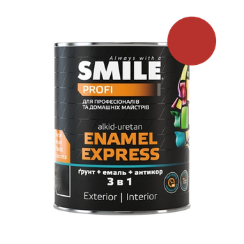 Эмаль "молотковый эффект" Smile антикоррозийная 3 в 1 рубиновая 2 л