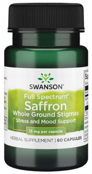 Suplement diety Swanson Full Spectrum Szafran 60 kapsułek (87614113708)