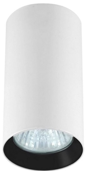 Lampa tuba Light Prestige Manacor 13 cm 1 x GU10 biało - czarna (LP-2323/1D - 130 WH/BK)