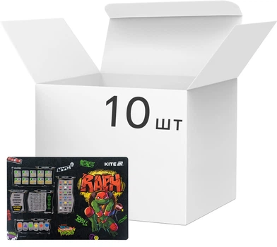 Упаковка подкладок настольных Kite Ninja Turtles 42.5х29 см х 10 шт (NT25-207)