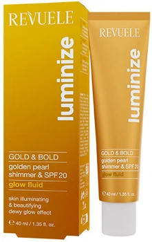 Мерцающий флюид REVUELE Luminize Glow Fluid Gold & Bold з SPF 20 40 мл (5061076240443)