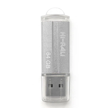 Флеш-накопичувач USB Hi-Rali Rocket Series 64 GB USB-A 2.0 Silver (HI-64GBCORSL)