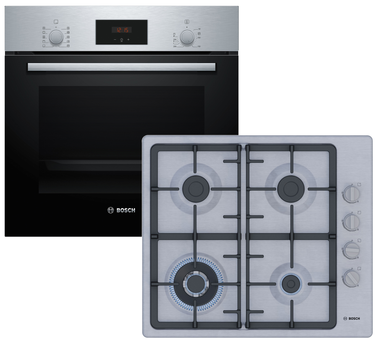 Комплект Bosch Духовой шкаф HBF512BS1T + Газовая варочная поверхность PBH6C5K90R