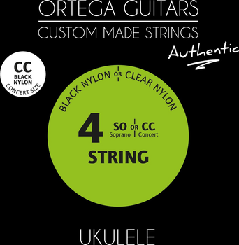 Струны для укулеле концерт Ortega Custom Authentic Black Nylon UKABK-CC (R128680)