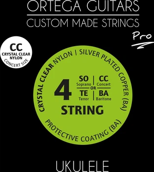 Струны для укулеле концерт Ortega Custom Pro Crystal Nylon UKP-CC (R127681)